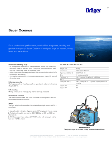 high-pressure bauer oceanus compressor